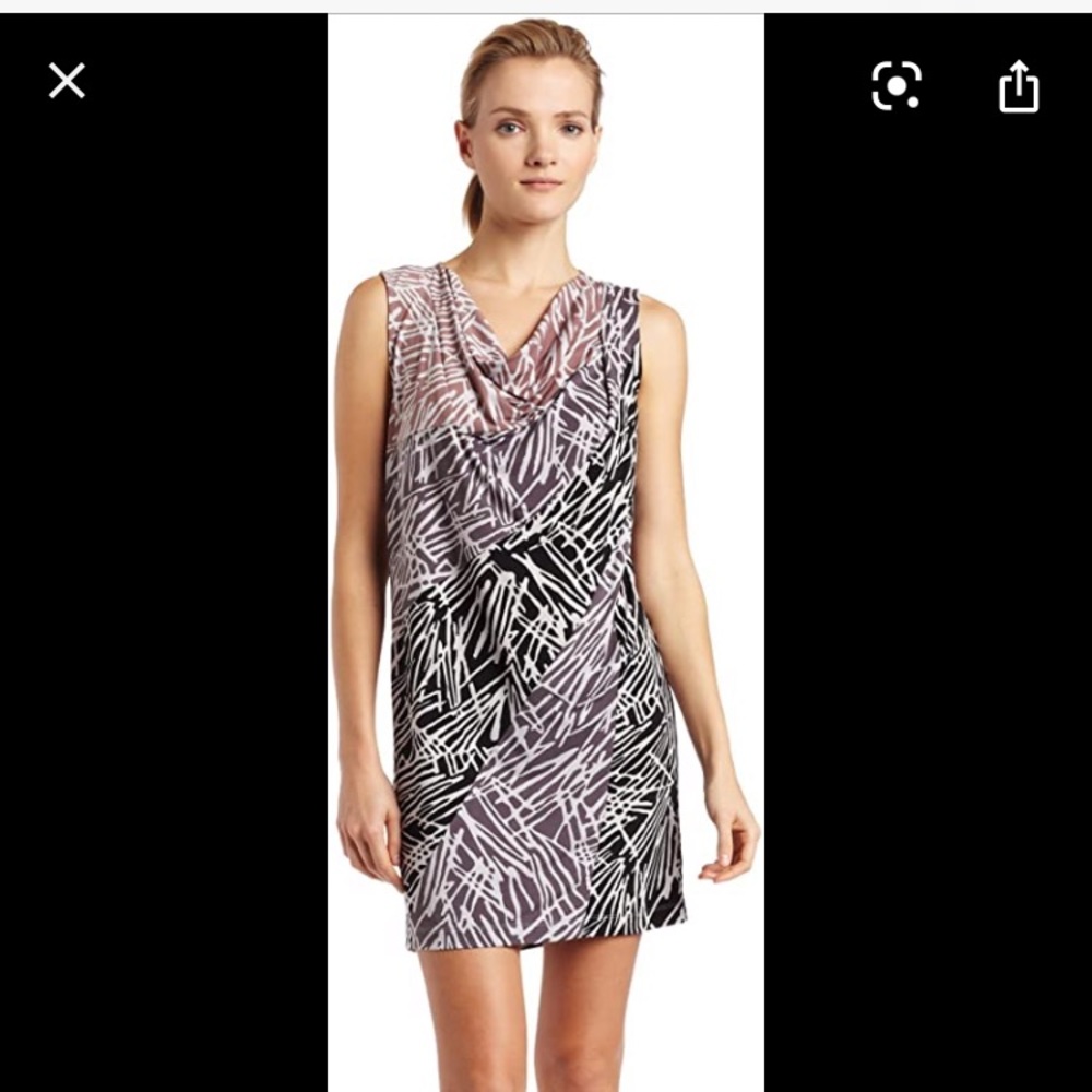 BCBG Max Azria Black Abstract Mini Dress